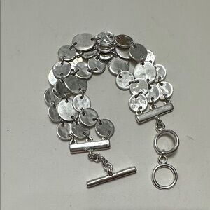 🧡Silver Disc Three Row Bracelet🧡
